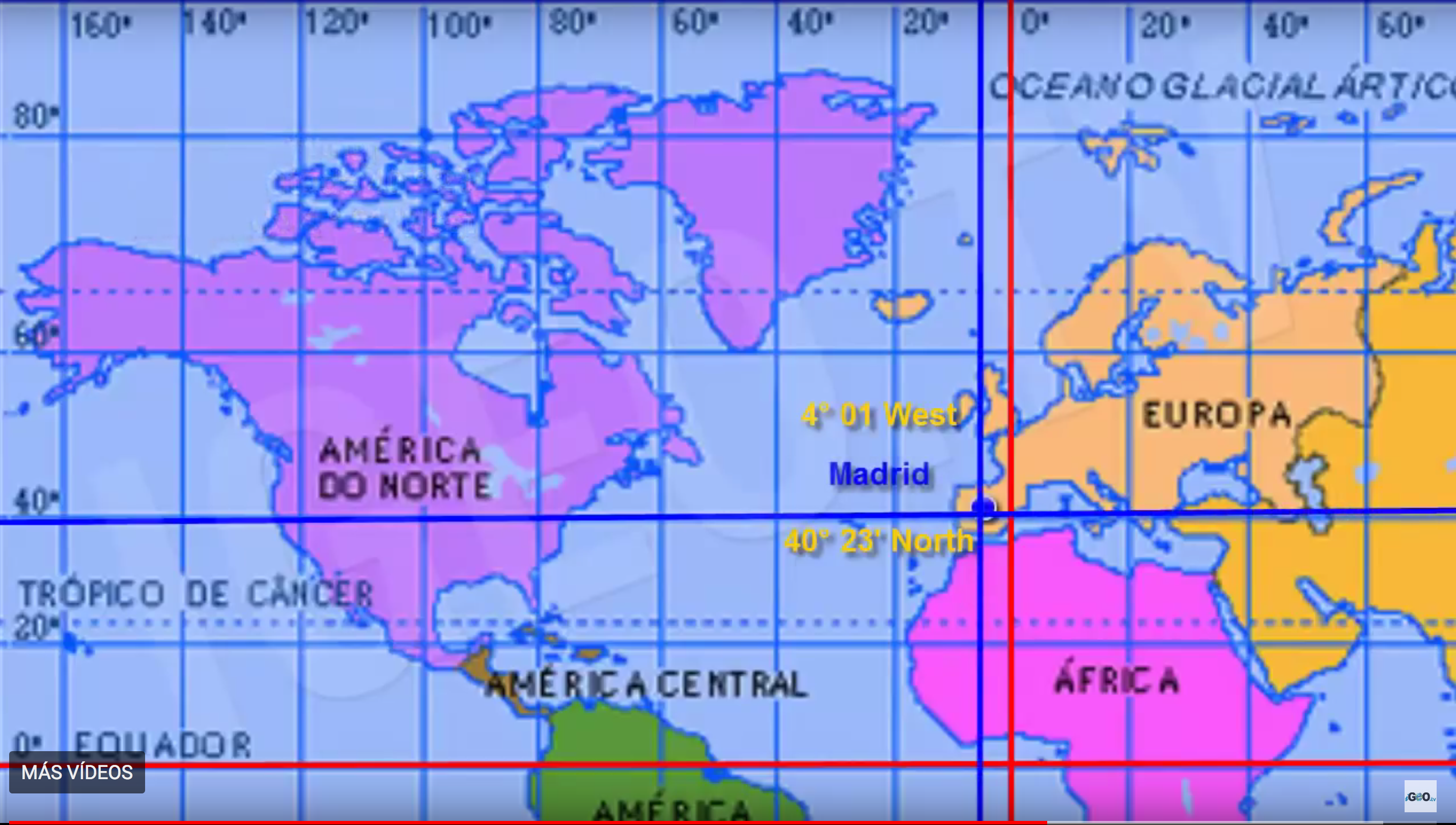 Карта с меридианами. Нулевой Меридиан на карте Северной Америки.